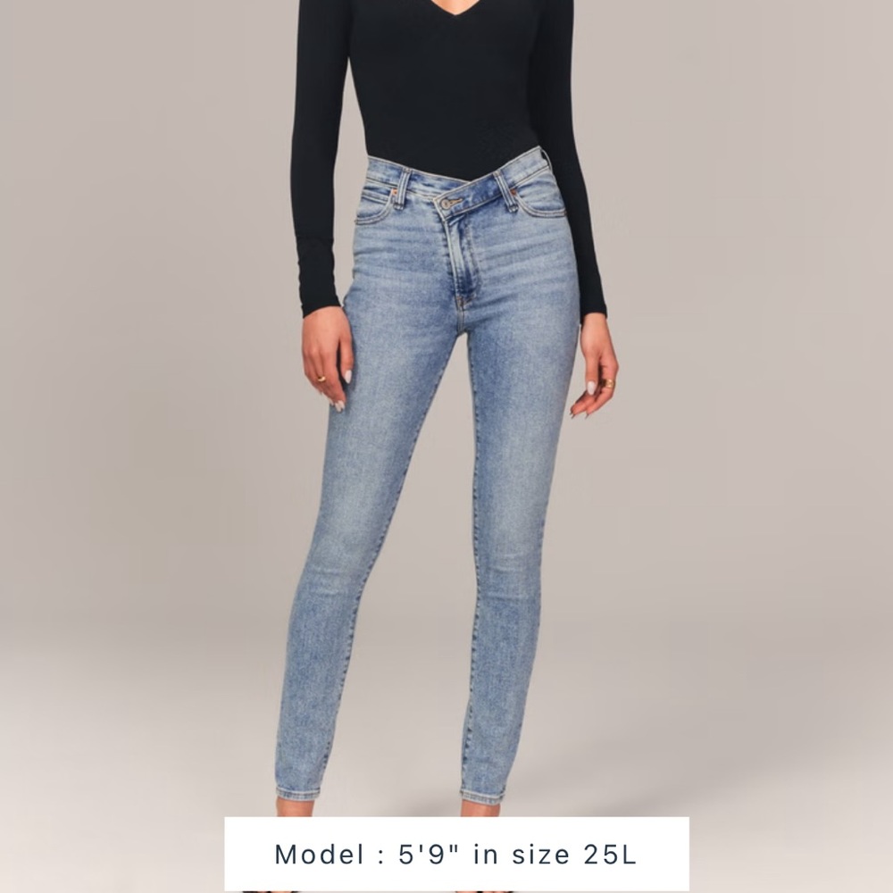 Abercrombie and fitch super skinny ankle high rise